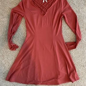 Rust Colored Swing Mini Dress